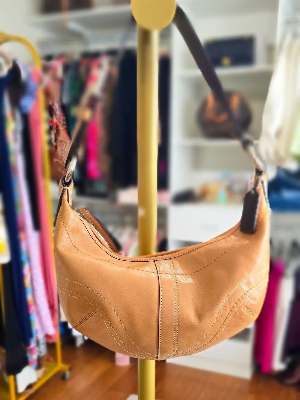 Coach Y2K Tan Leather Hobo-Soho Shoulder Bag